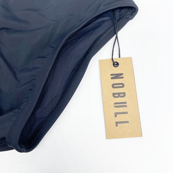 NoBull Men's Black Stretch Lined Swim Briefs Size Small - Picture 4 of 5